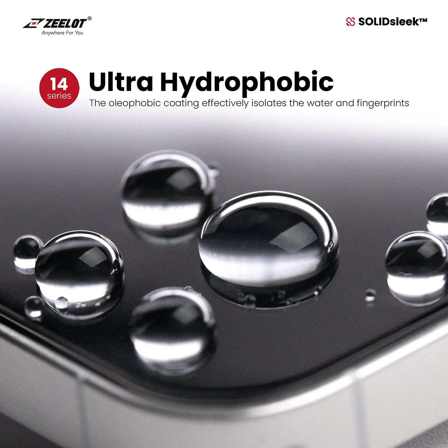 Zeelot Solidsleek Screen Protector for iPhone 13 Pro /13/14/16e - Retina Clear