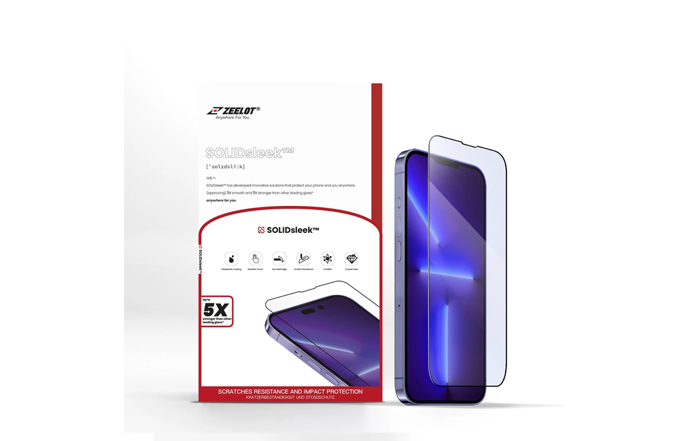 Zeelot Solidsleek Screen Protector for iPhone 13 Pro /13/14/16e - Anti Blue Ray
