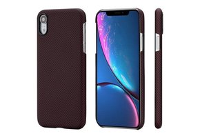 Pitaka Aramid Case for iPhone Xr - Black/Red Plain