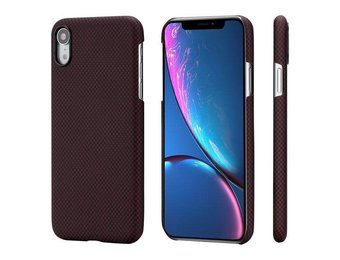 Pitaka Aramid Case for iPhone Xr - Black/Red Plain