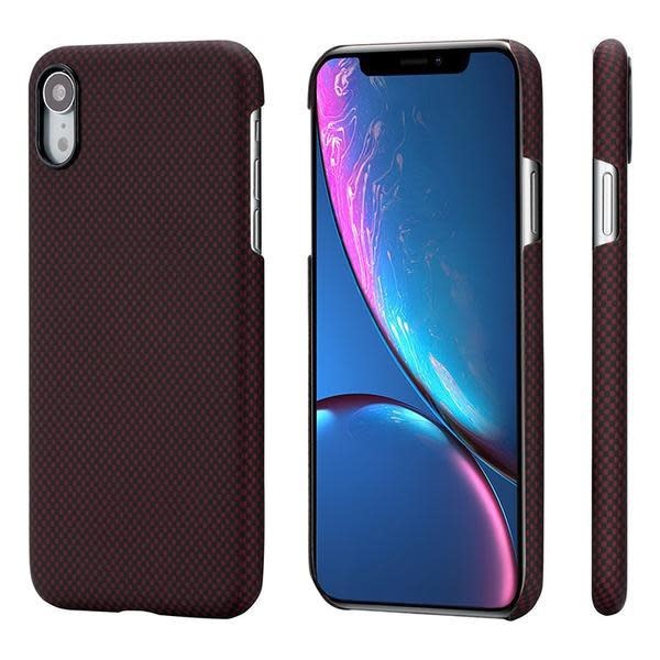 Pitaka Aramid Case for iPhone Xr - Black/Red Plain