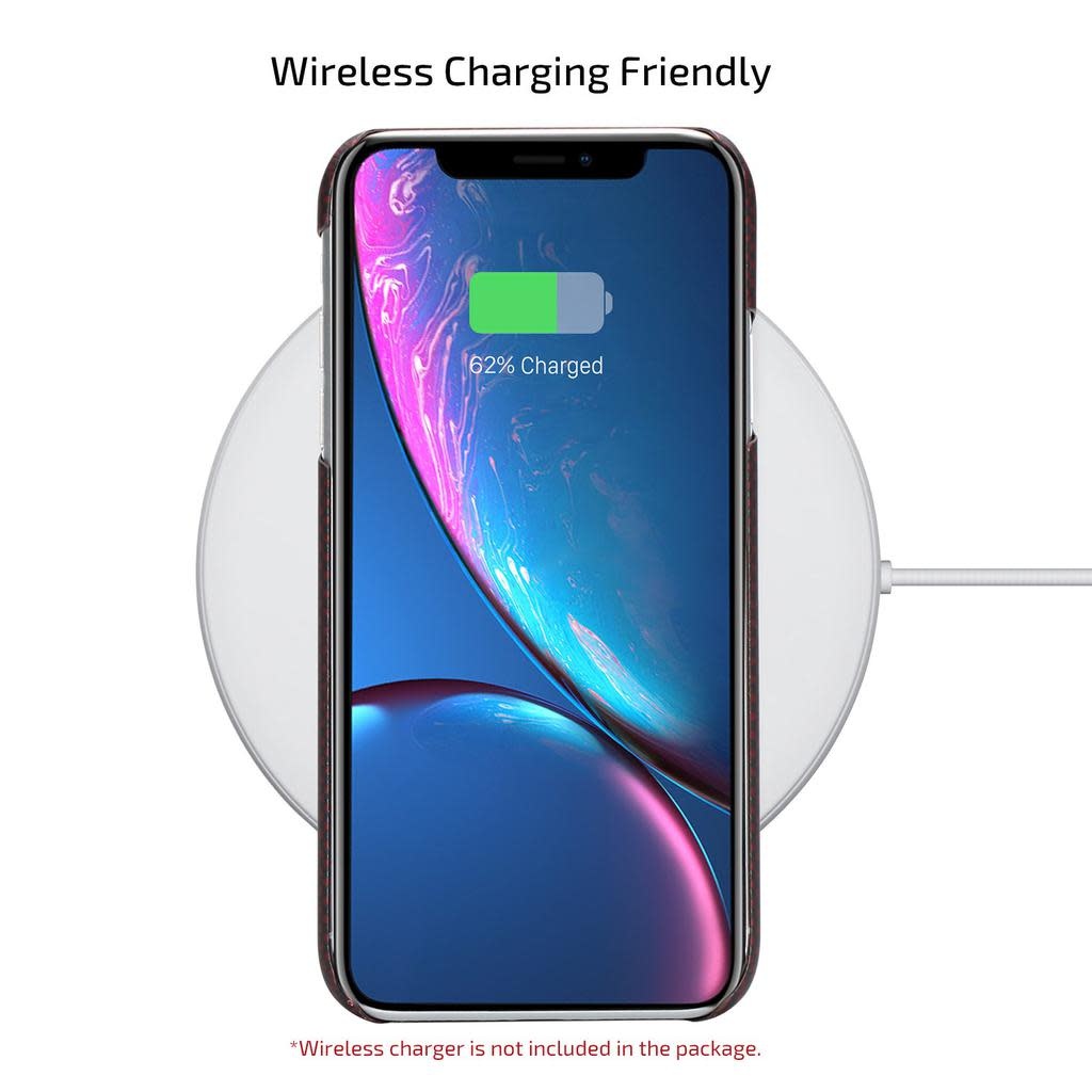 Pitaka Aramid Case for iPhone Xr - Black/Red Plain