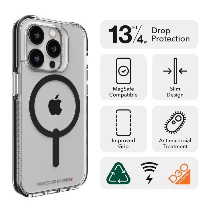 Gear4 Santa Cruz Snap Case for Apple iPhone 14 Pro - Black