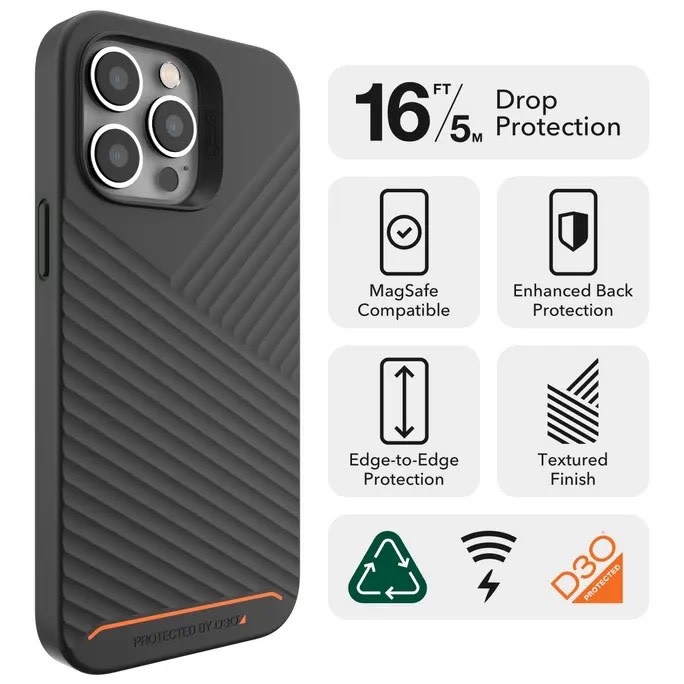 Gear4 Denali Snap Case for Apple iPhone 14 Pro - Black