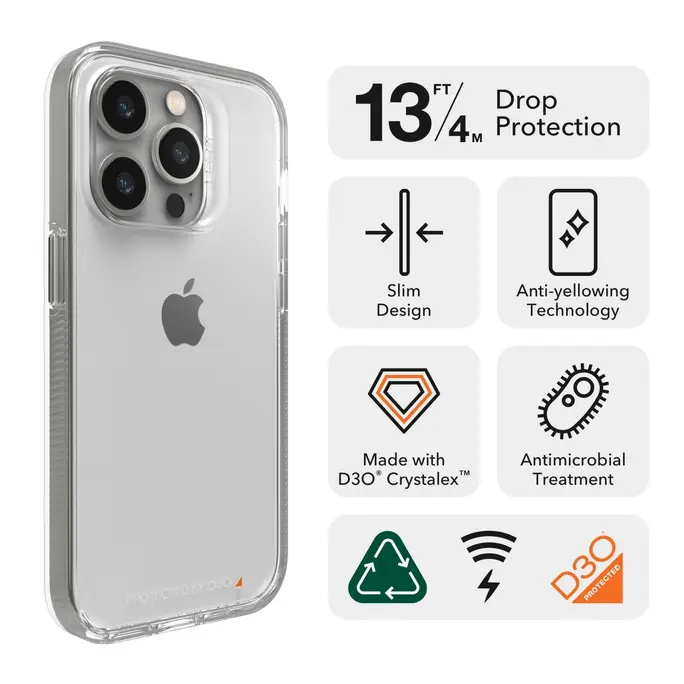 Gear4 Crystal Palace Case for Apple iPhone 14 Pro - Clear
