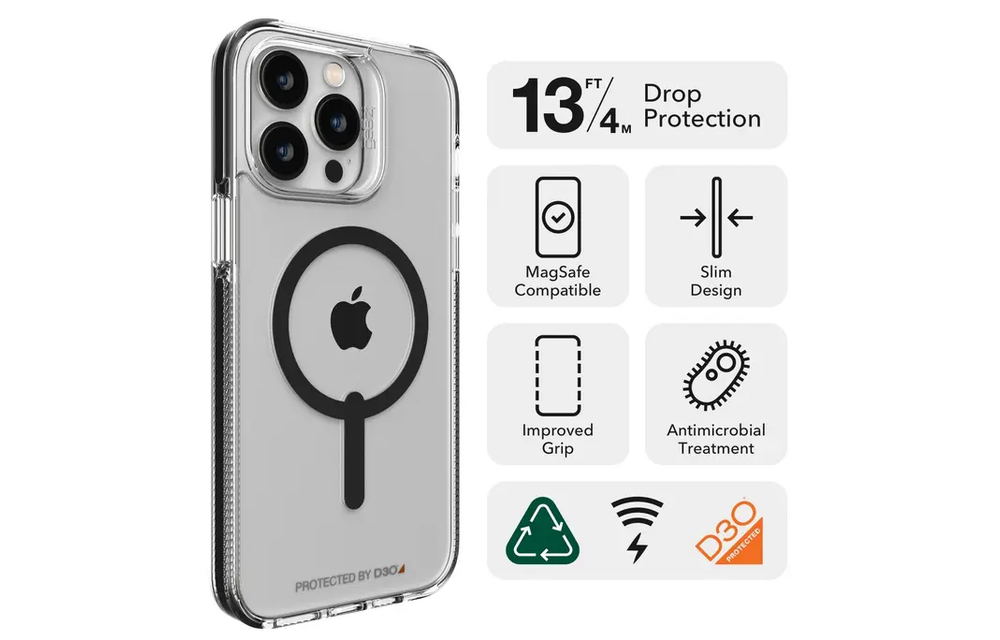 Gear4 Santa Cruz Snap Case for Apple iPhone 14 Pro Max - Black