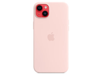 Apple iPhone 14 Plus Silicone Case with MagSafe - Chalk Pink