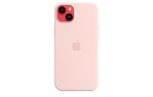 Apple iPhone 14 Plus Silicone Case with MagSafe - Chalk Pink