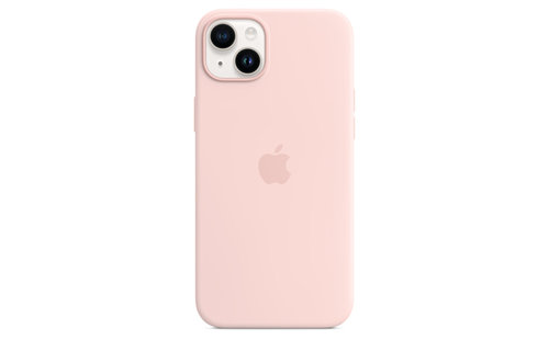 Apple iPhone 14 Plus Silicone Case with MagSafe - Chalk Pink