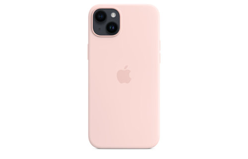 Apple iPhone 14 Plus Silicone Case with MagSafe - Chalk Pink
