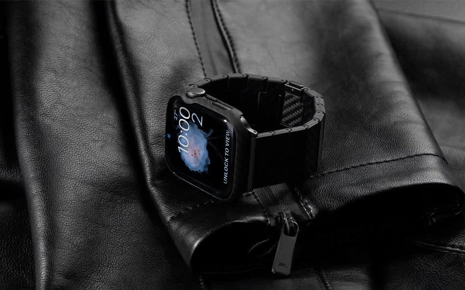 Pitaka Air Case for Apple Watch 45mm - Black/Grey Twill