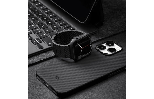 Pitaka Air Case for Apple Watch 45mm - Black/Grey Twill