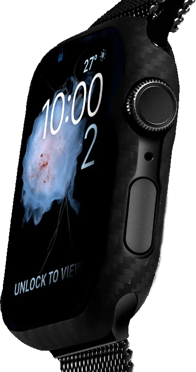 Pitaka Air Case for Apple Watch 45mm - Black/Grey Twill