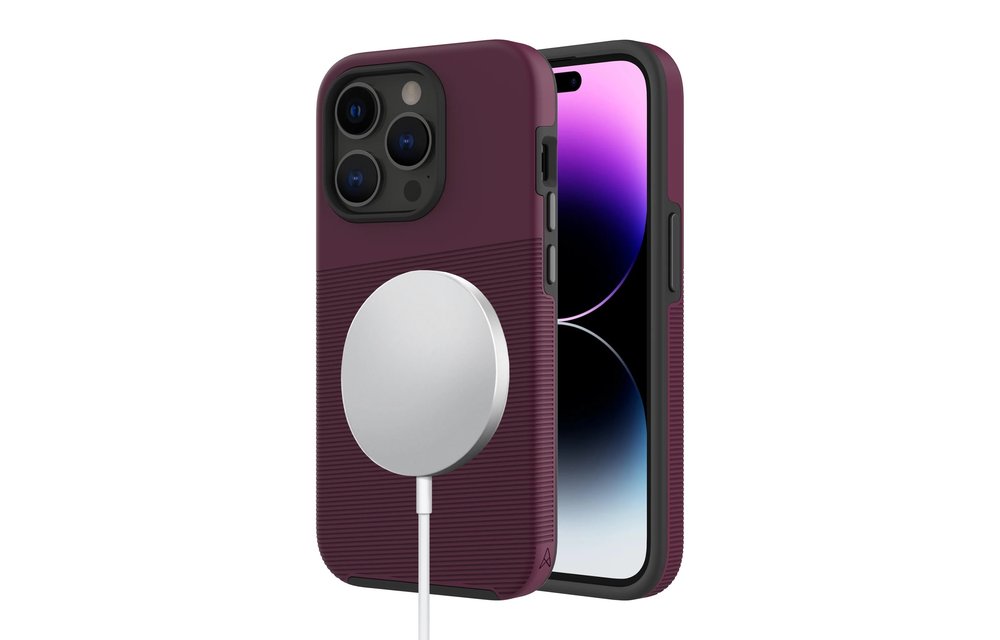Axessorize Pro Tech Plus MagSafe Case for iPhone 14 Pro Max - Sangria