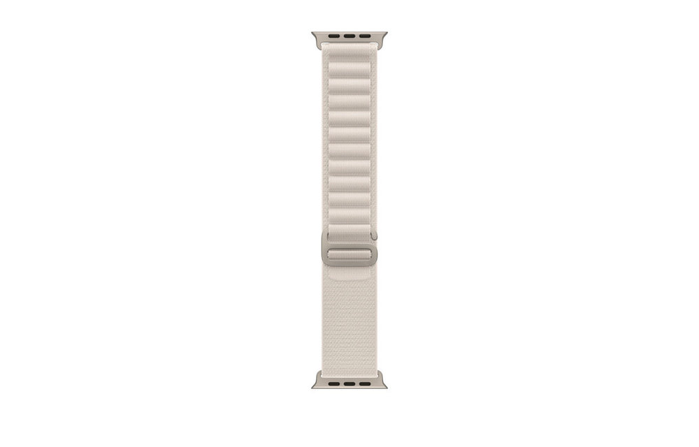 Apple Watch Ultra GPS + Cellular, 49mm Titanium Case with Starlight Alpine Loop - Starlight - Small