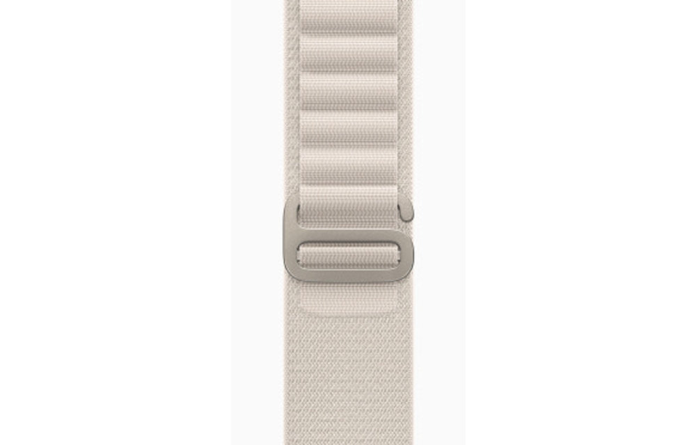 Apple Watch Ultra GPS + Cellular, 49mm Titanium Case with Starlight Alpine Loop - Starlight - Small