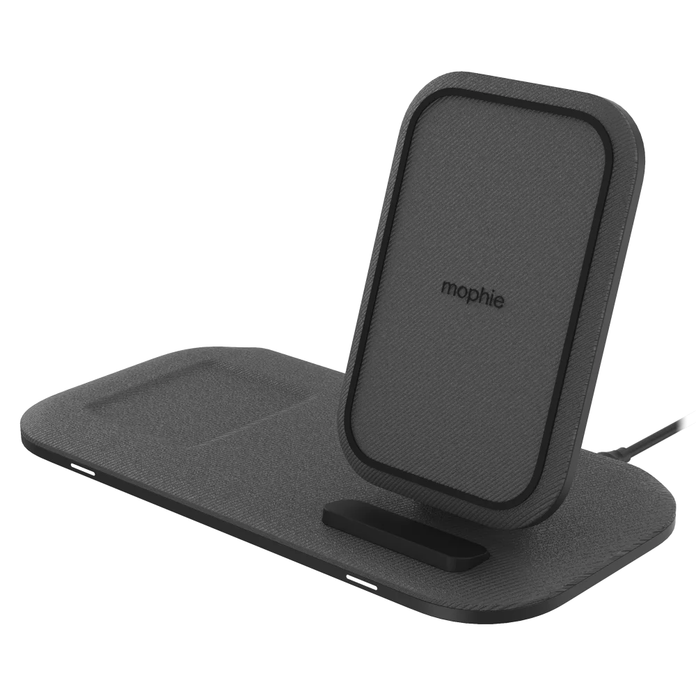 Mophie 3 in 1 Wireless Charging Stand Plus Pad 15W - Black