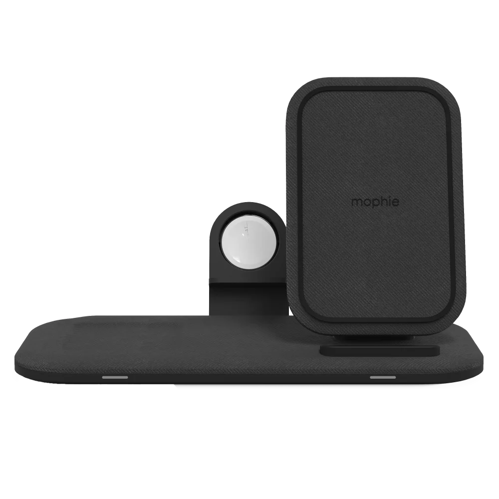 Mophie 3 in 1 Wireless Charging Stand Plus Pad 15W - Black