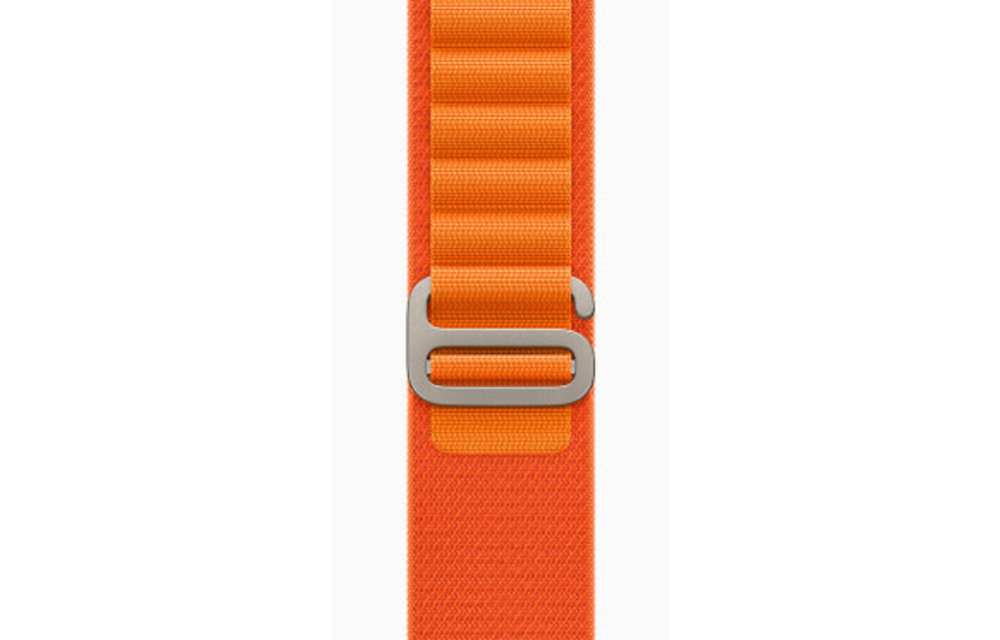 Apple Watch Ultra GPS + Cellular, 49mm Titanium Case with Orange Alpine Loop - Orange - L