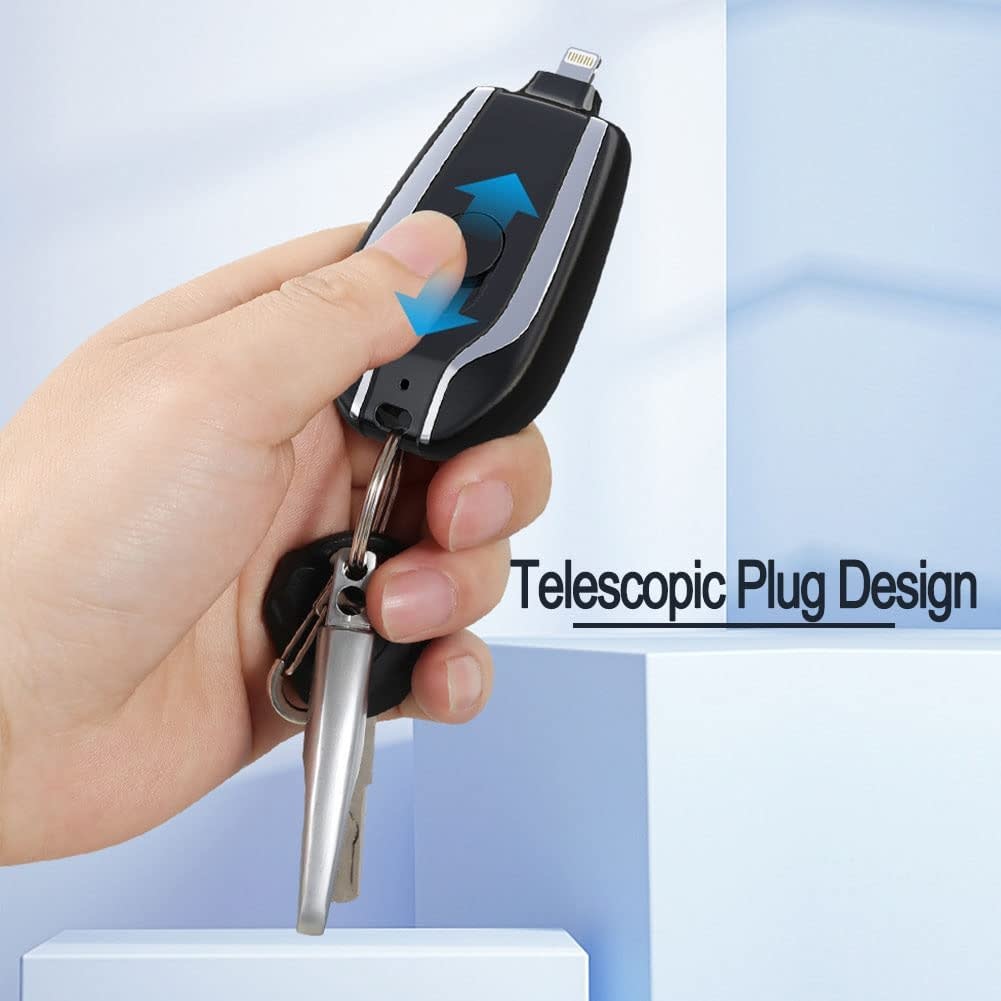 Keychain Power Pod Lightning 1500mah - Black