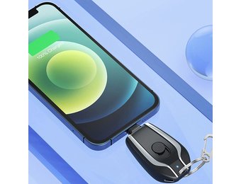 Keychain Power Pod Lightning 1500mah - Black