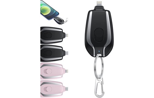 Keychain Power Pod Lightning 1500mah - Black