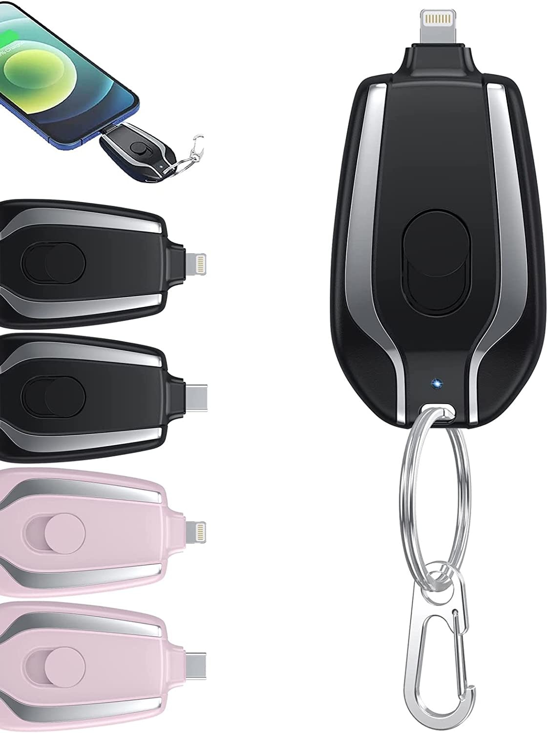 Keychain Power Pod Lightning 1500mah - Black