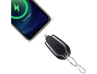 Keychain Power Pod Type C 1500mah - Black