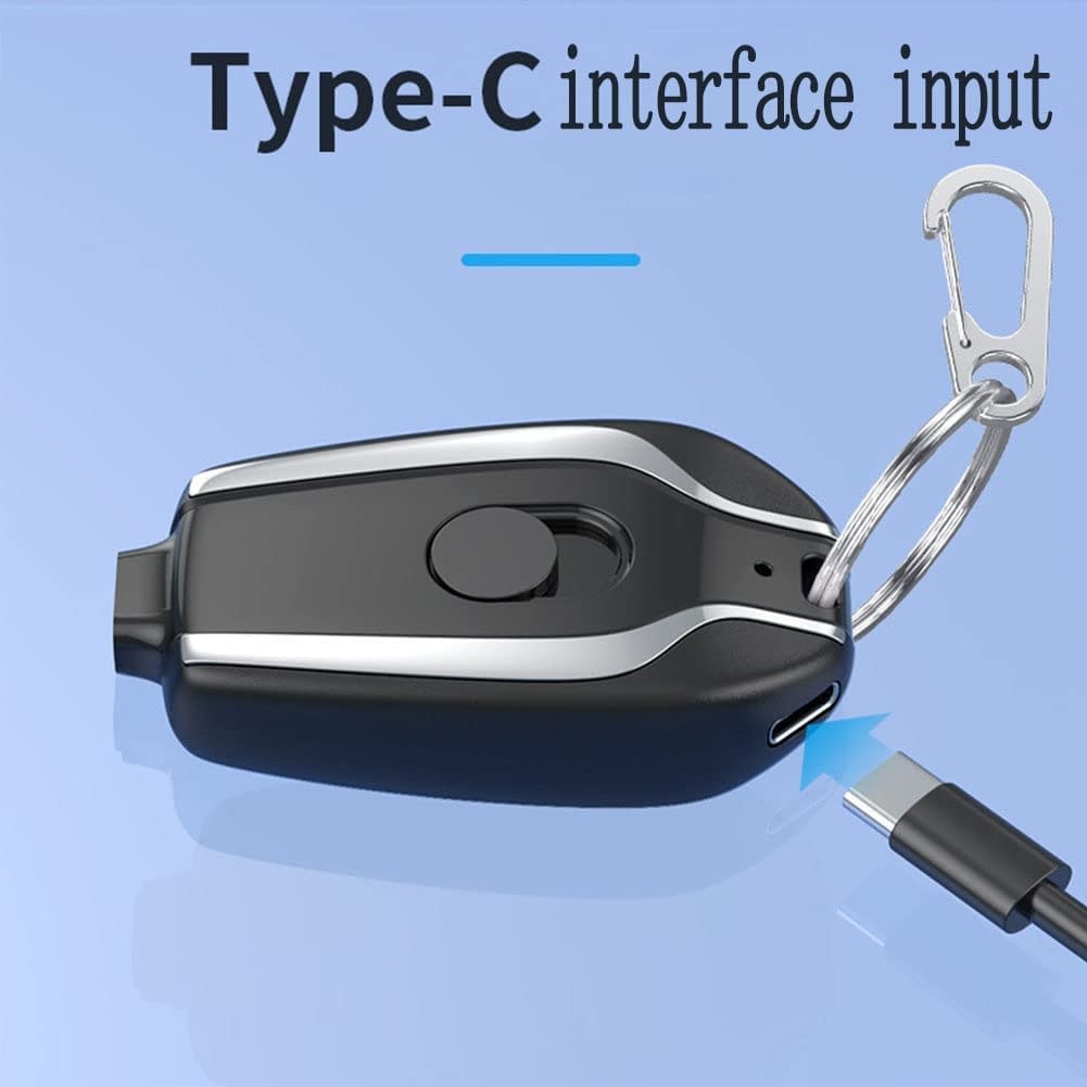 Keychain Power Pod Type C 1500mah - Black
