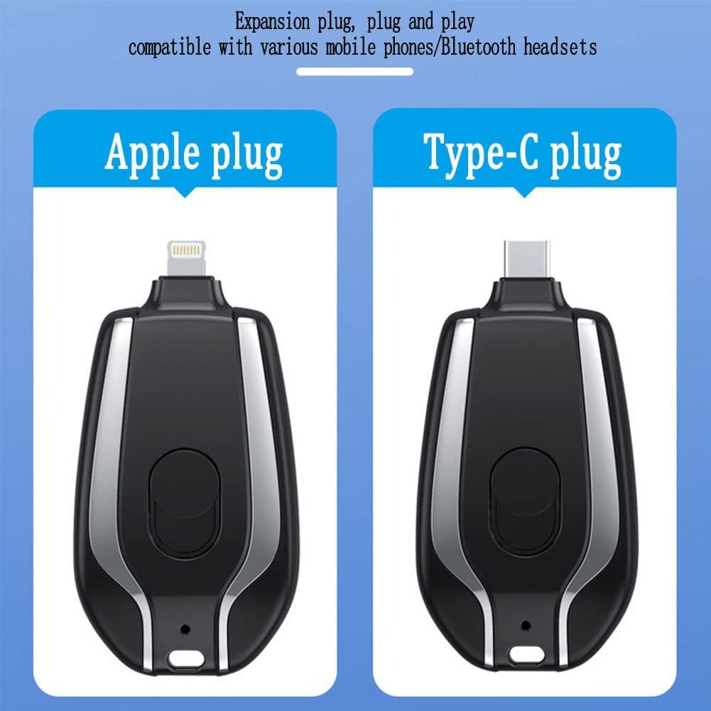 Keychain Power Pod Type C 1500mah - Black
