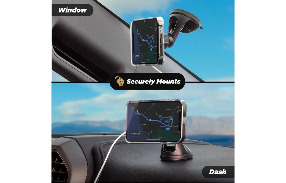 Scosche Magic Mount Pro 2 MagSafe Window / Dash Mount - Black and Silver