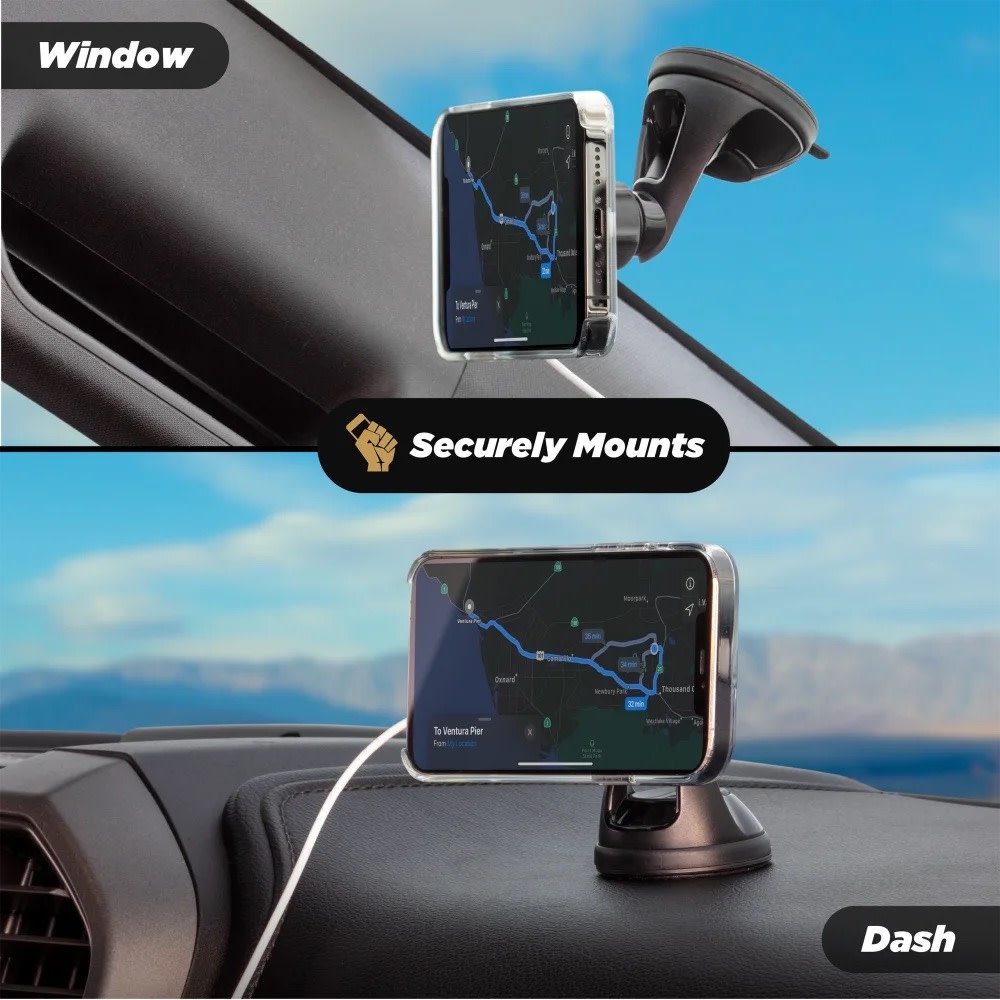 Scosche Magic Mount Pro 2 MagSafe Window / Dash Mount - Black and Silver