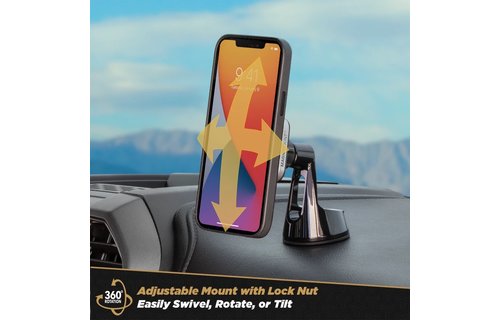 Scosche Magic Mount Pro 2 MagSafe Window / Dash Mount - Black and Silver