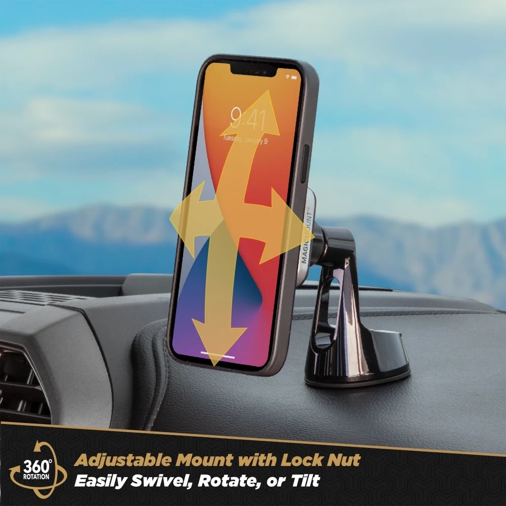 Scosche Magic Mount Pro 2 MagSafe Window / Dash Mount - Black and Silver