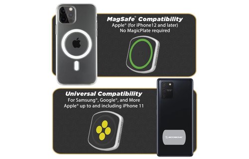 Scosche Magic Mount Pro 2 MagSafe Window / Dash Mount - Black and Silver