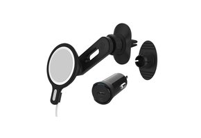 Scosche MagicMount MSC Swingarm 4 in 1 MagSafe Wireless Charging Dash Mount Combo 20W - Black
