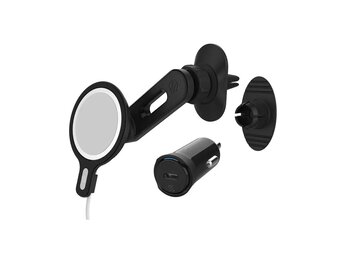 Scosche MagicMount MSC Swingarm 4 in 1 MagSafe Wireless Charging Dash Mount Combo 20W - Black