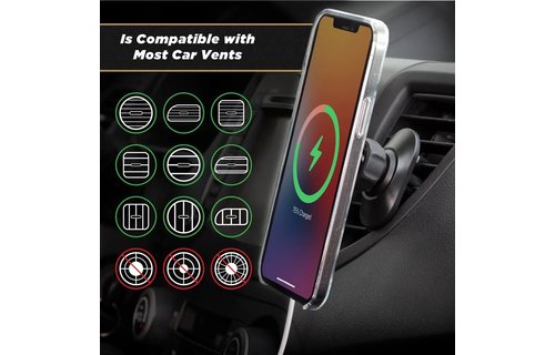 Scosche MagicMount MSC Swingarm 4 in 1 MagSafe Wireless Charging Dash Mount Combo 20W - Black