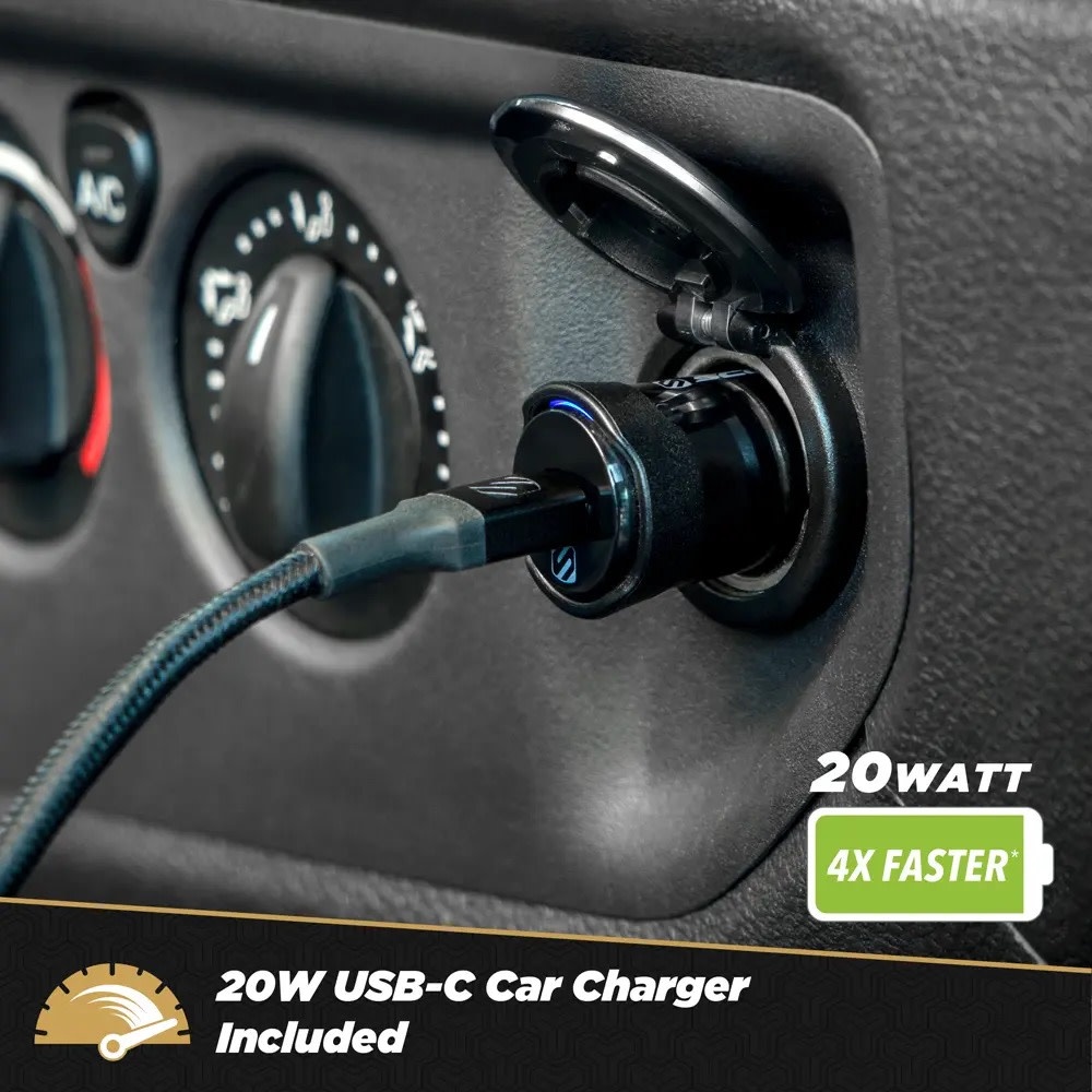 Scosche MagicMount MSC Swingarm 4 in 1 MagSafe Wireless Charging Dash Mount Combo 20W - Black