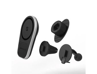 Scosche MagicMount Charge5 MagSafe Wireless Charging Dash / Vent Mount - Black and Silver