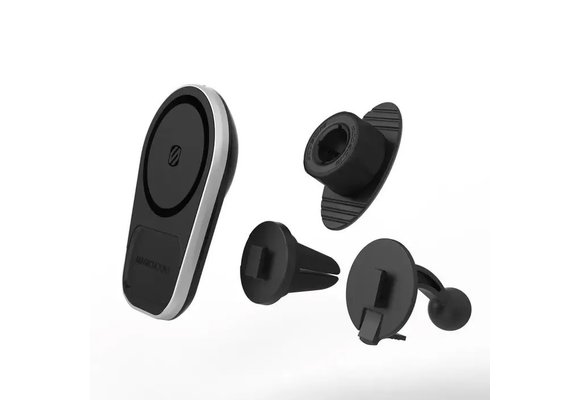 Scosche MagicMount Charge5 MagSafe Wireless Charging Dash / Vent Mount - Black and Silver