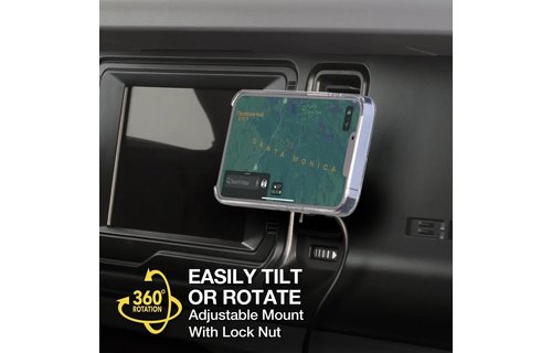 Scosche MagicMount Charge5 MagSafe Wireless Charging Dash / Vent Mount - Black and Silver