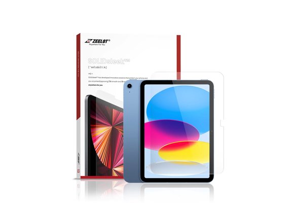 Zeelot Solidsleek Pure Glass HD Clear Screen Protector for Apple iPad 10th/11th Gen - Clear