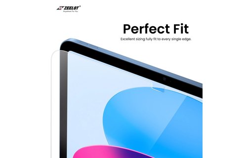 Zeelot Solidsleek Pure Glass HD Clear Screen Protector for Apple iPad 10th/11th Gen - Clear