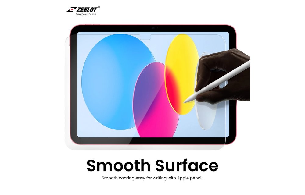 Zeelot Solidsleek Pure Glass HD Clear Screen Protector for Apple iPad 10th/11th Gen - Clear