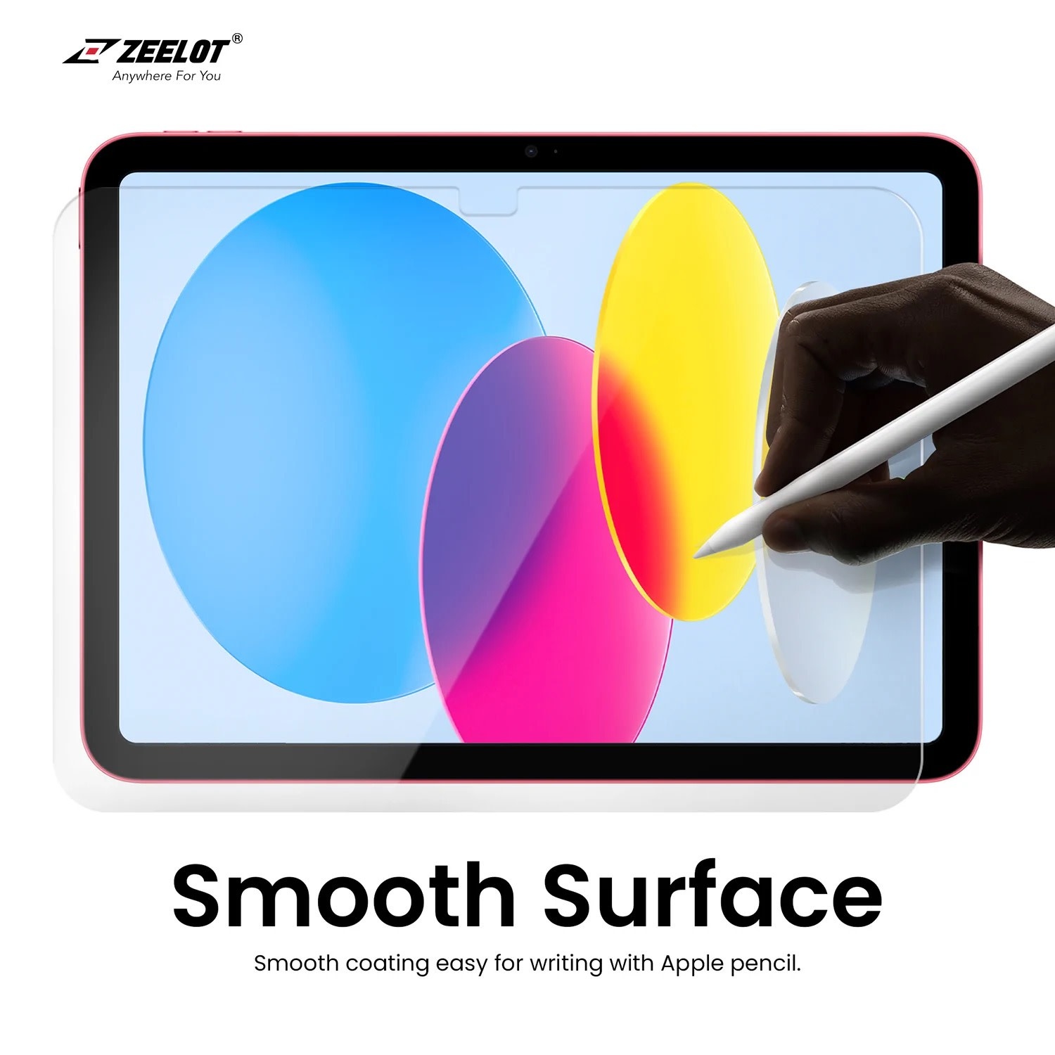 Zeelot Solidsleek Pure Glass HD Clear Screen Protector for Apple iPad 10th/11th Gen - Clear
