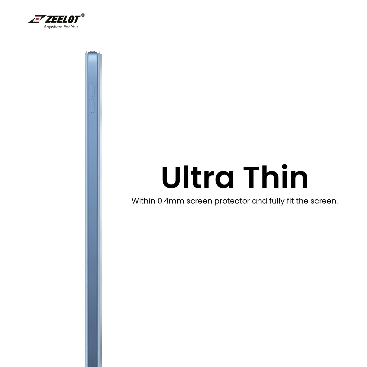 Zeelot Solidsleek Pure Glass HD Clear Screen Protector for Apple iPad 10th/11th Gen - Clear