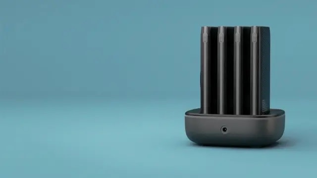 Powerology 4in1 Station 10000mAh 20W PD QC Wireless Power Bank Built-in Cable With Lightning And Type-C - Black