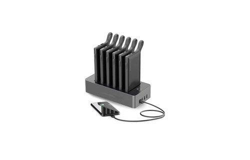 Powerology 6in1 Power Station Power Bank 10000mAh with Built-in Lightning/MicroUSB/TypeC Connectors - Black