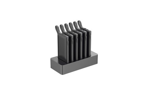 Powerology 6in1 Power Station Power Bank 10000mAh with Built-in Lightning/MicroUSB/TypeC Connectors - Black